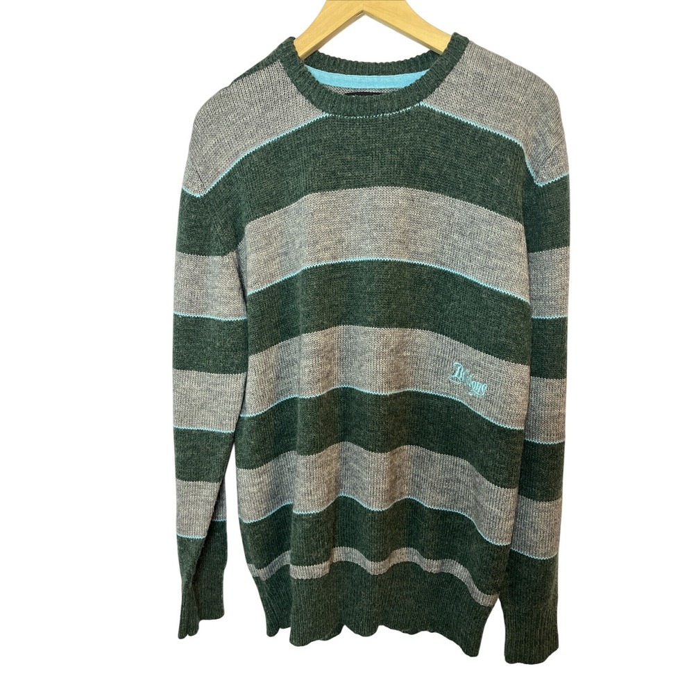Billabong Mens Striped Knit Sweater Crew Neck Pullover Jumper Casual Top